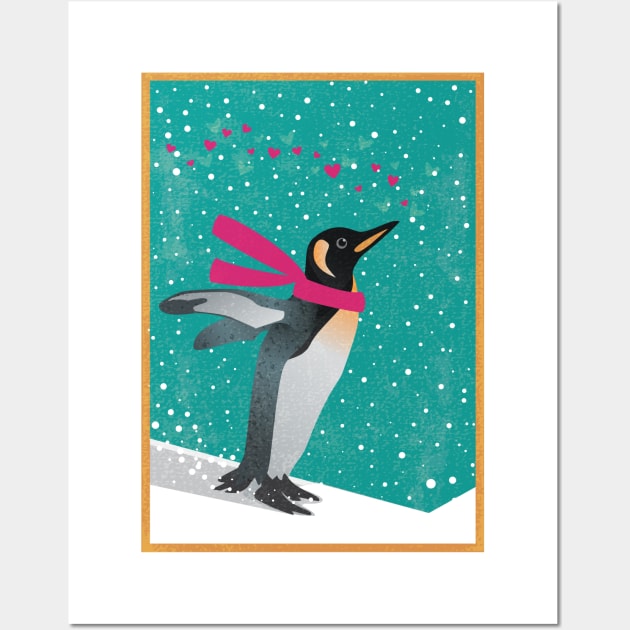 Snow Penguin Wall Art by lauran